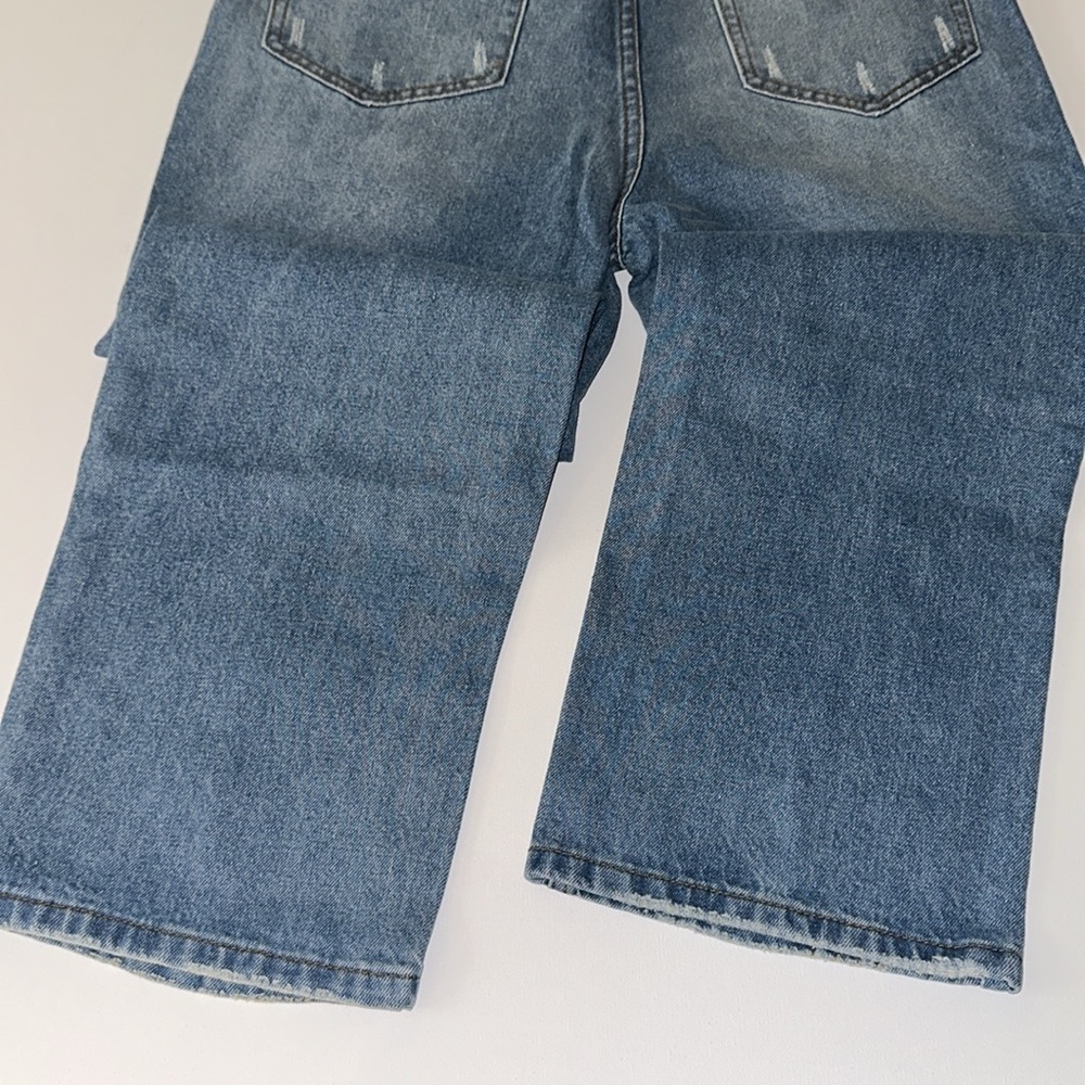 NEW SHEIN MENS TROPICAL PALM TREE JEANS - Picture 8 of 9